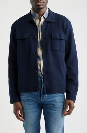 BOSS Uttoni Shirt Jacket in Dark Blue at Nordstrom, Size Xx-Large