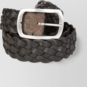 Orciani reversible hunting double braided suede belt