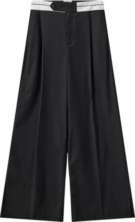 The Garment Wijde Geplooide Broek - Dames - Wijde Broeken - Zwart - S - Polyester - Broeken