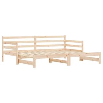 Berkfield Home Beautiful Daybed with Trundle 90x200 cm Solid Wood Pine in Light Tan