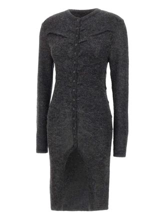 A. Roege Hove Marie buttoned dress - women - Polyamide/Alpaca/Wool - M - Grey