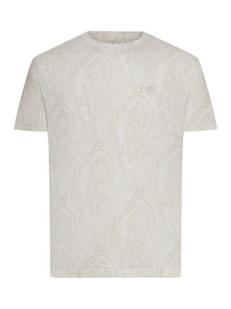 Etro COTTON T-SHIRT WITH ARNICA PATTERN - Etro - Man