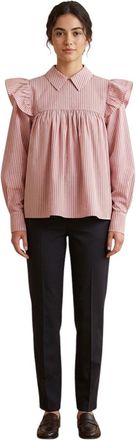 Ganni Pink Regular Stripes Shirt