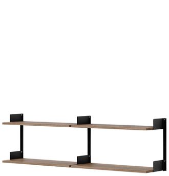 New Works Wandregal New Works Chamber - 163.5 x 46 cm, Nussbaum / Schwarz