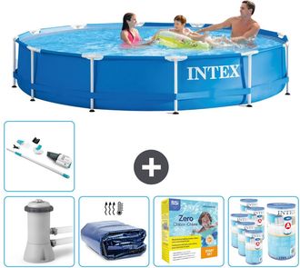 Intex Piscina Con Estructura Redonda - 366x76 Cm - 8-piezas Scb26