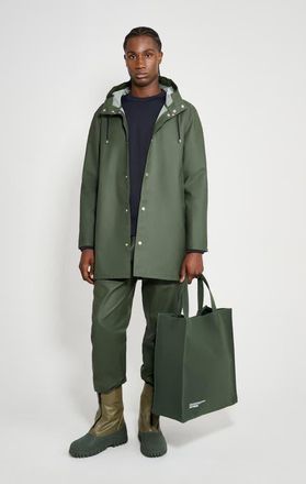 Stutterheim Stockholm Lightweight Raincoat in Green at Nordstrom, Size X-Small