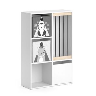 Vicco Estanter&iacute;a Infantil Luigi, Blanco, 72 X 107.8 Cm Con 2 Cajas Plegables Opt.5 Vicco