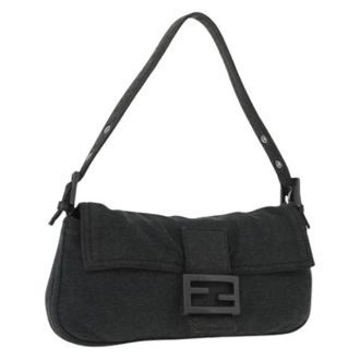 Fendi Pre-owned Shoulder Bags, female, Gray, Size: ONE SIZE Pre-owned Vintage Hand Bag