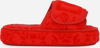 Dolce & Gabbana Terry Cotton Plateau Slippes - Platform Slip-ons Multicolor Xl