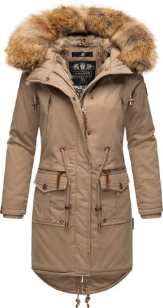 Navahoo Dames Winterjas Rosinchen - Klassieke Parka met Afneembare Kunstbontkraag