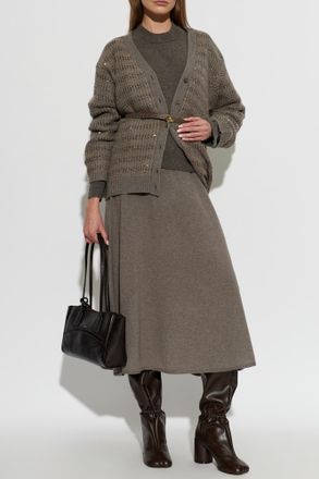Fabiana Filippi Wool Skirt, Womens, Grey
