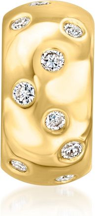 Ross-Simons Scattered Lab-Grown Diamond Rolling Charm in 18kt Gold Over Sterling