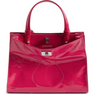 Zadig&Voltaire Jack Patent Leather Shoulder Bag in Podium at Nordstrom