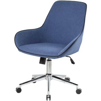 Serena Serena - Silla De Oficina Darwin, Silla Operativa Con Ruedas, Asiento De Oficina Ergon&oacute;mico, Cm 66x59h98, Azul