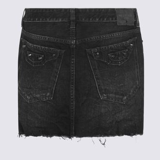 Balenciaga Womens Skirts Black Fade Out _100 % Co