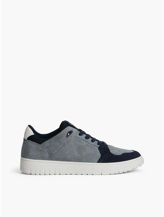 Tommy Hilfiger Mens Mixed-Media Court Sneaker - Grey - US 11.5 / EU 45