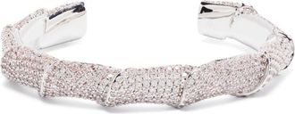 Eddie Borgo Pavé Scroll cuff - Argento