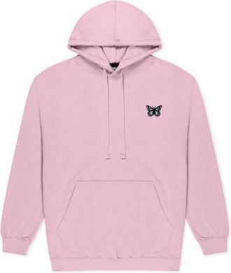 Dalix Womens Butterfly Midweight Hooded Sweatshirt in Pink at Nordstrom, Size Xx-Large
