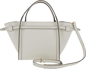 Tod's Womens Medium Tote Bag T Timeless Plaque White Calf Leather