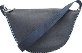 Fendi Pre-owned Cross Body Bags, male, Blue, Size: ONE SIZE Pre-owned Vintage Shoulder Bag