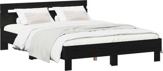 vidaXL Estructura De Cama Roble Negro 120 X 190 Cm Vidaxl