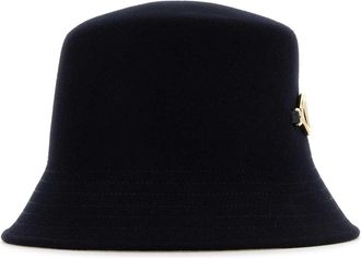 Valentino Garavani Womens Bucket Wool Felt Hat Navy