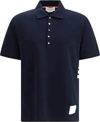 Thom Browne 4-Bar Cotton Polo Shirt