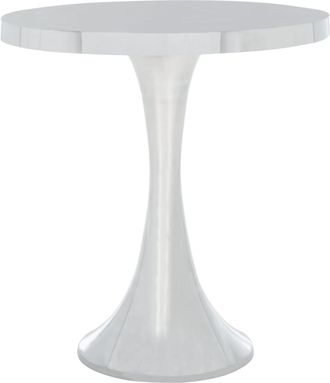 Safavieh Mesa auxiliar de aluminio plata