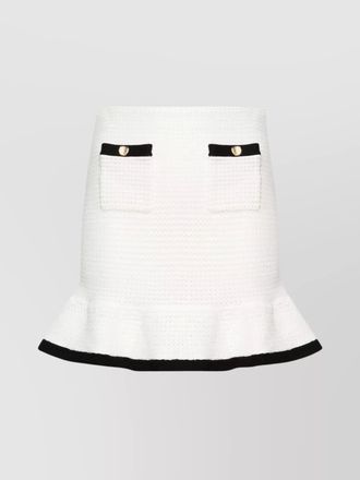 Self Portrait sequin embellishment knit mini skirt