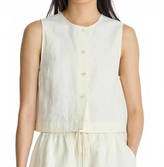 Apiece Apart Godet Tank Top In Cream