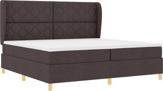 vidaXL Vidaxl - Box Spring Bed with Mattress Dark Grey 90x190 cm Fabric