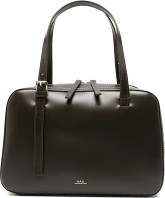 A.P.C. A. p.c. Contrast-stitch Leather Shoulder Bag
