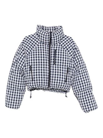 Cordova Cortina checkered puffer ski jacket - women - Polyamide/Polyester/Duck Down/Duck Feathers - L - White