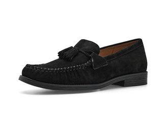 Cole Haan Stassi Soft Tassel Womens Flat Shoes Black Suede : 10.5 B - Medium, Leather