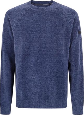 Roberto Ricci Design Velvet Round Neck Knit Sweater