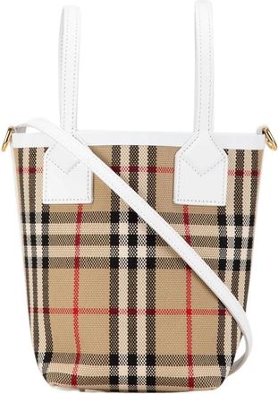Burberry Pre-owned Mini House Check Canvas London Tote - Dames - Vintage Shopper - Beige - ONE Size - Vintage