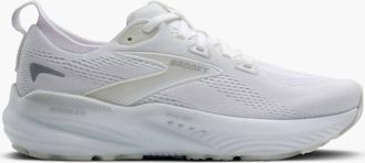 Brooks Womens Glycerin Gts 22 Running Shoes In White/white/grey