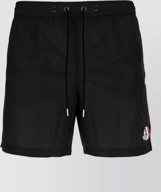 Moncler swim shorts beachwear back zip pocket