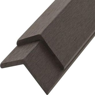 vidaXL Profili Angolari per Bordi 5 pz in wpc 170 cm Marrone Scuro - Vidaxl