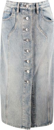Isabel Marant Isabel Marrant Etoile Vandy Washed Denim Midi Skirt Size XXS