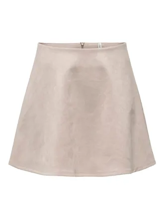 Only Minirock ONLY ONLRINEA SKATER SKIRT JRS, Damen, Gr. XL, island fossil, Jersey, Obermaterial: 96% Polyester, 4% Elasthan, unifarben, mini, R&ouml;cke Miniro