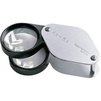 Eschenbach Porzellan Group 1187 Lente dingrandimento pieghevole Ingrandimenti: 4 x, 6 x, 10 x Lente: (&Oslash;) 27 mm