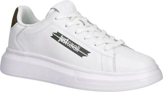 Just Cavalli Schoenen > Sneakers - Heren - Sneakers - Wit - 45 EU - Leer - Schoenen