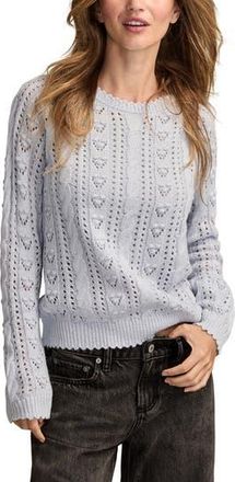Lucky Brand Pointelle Sweater in Heather at Nordstrom Rack, Size Xx-Large