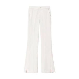 Twinset Dames, Broeken, Wit, Maat: S Leer