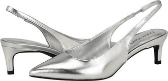 Calvin Klein Dainty Womens Shoes Silver : 9.5 M, Leather