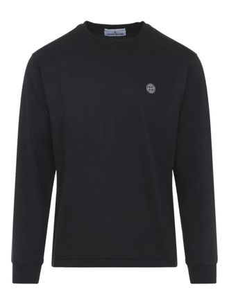 Stone Island badge long-sleeved sweatshirt - Nero