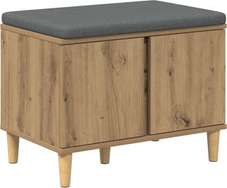 vidaXL Banco De Entrada Roble Artisan 60 X 38 X 46 Cm Vidaxl