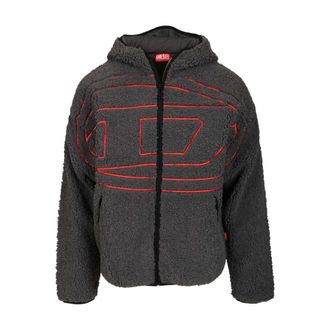 Diesel S-Zat Teddy Hoodie - male - Diesel - Zip-throughs - Black - M - Sweatshirts & Hoodies