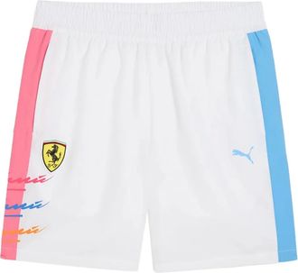Puma x Ferrari Shorts sportivi Miami T7 con logo - Bianco